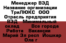 Менеджер ВЭД › Название организации ­ ТриЛЮКС, ООО › Отрасль предприятия ­ ВЭД › Минимальный оклад ­ 1 - Все города Работа » Вакансии   . Марий Эл респ.,Йошкар-Ола г.